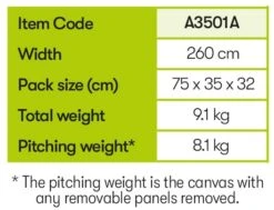 Quest Falcon Air 260 Porch Awning A3501A -Camping Essentials Shop a3501a 10 midsize