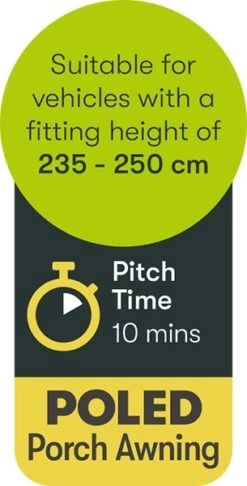 Quest Falcon 390 Poled Porch Awning A3503GY -Camping Essentials Shop a3503 9 midsize 1