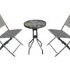 Gardenwize 3 Piece Garden Balcony Bistro Set With 2 Folding Chairs & 50cm Table GW346 -Camping Essentials Shop gw346 prod rgb72 1