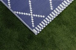 Leisurewize Piazza Outdoor Rug (Navy/Cream) - 150cm X 250cm Large GW371 -Camping Essentials Shop gwrug2 image 4 of 5 1000x666 1