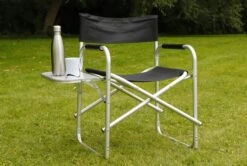 Leisurewize Directors Chair With Side Table - Black LW646