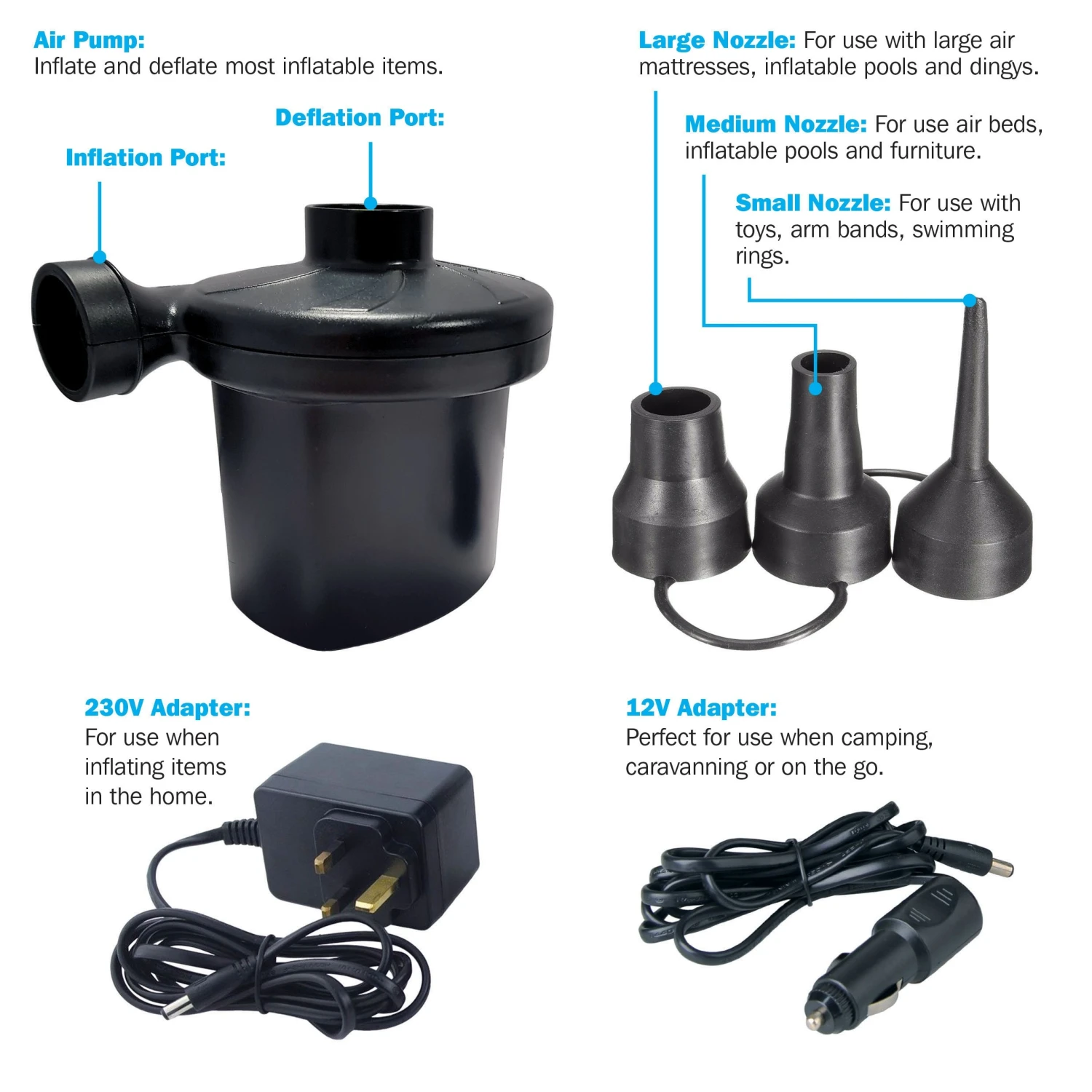 Streetwize Electric Air Pump 240/12 Volt SWAP 6 Streetwize Electric Air Pump 240/12 Volt SWAP - Image 4