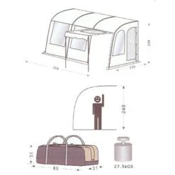 Dometic (Kampa) Rally 390 Pearl Grey AW0004 9120000037 2022 6 Dometic (Kampa) Rally 390 Pearl Grey AW0004 9120000037 2022 -Camping Essentials Shop kamparally390prospec1 compressor