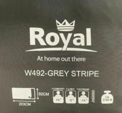Royal Leisure 'Grey Stripe' Sleeping Bag W492 2022 7 Royal Leisure 'Grey Stripe' Sleeping Bag W492 2022 -Camping Essentials Shop s l1600 27