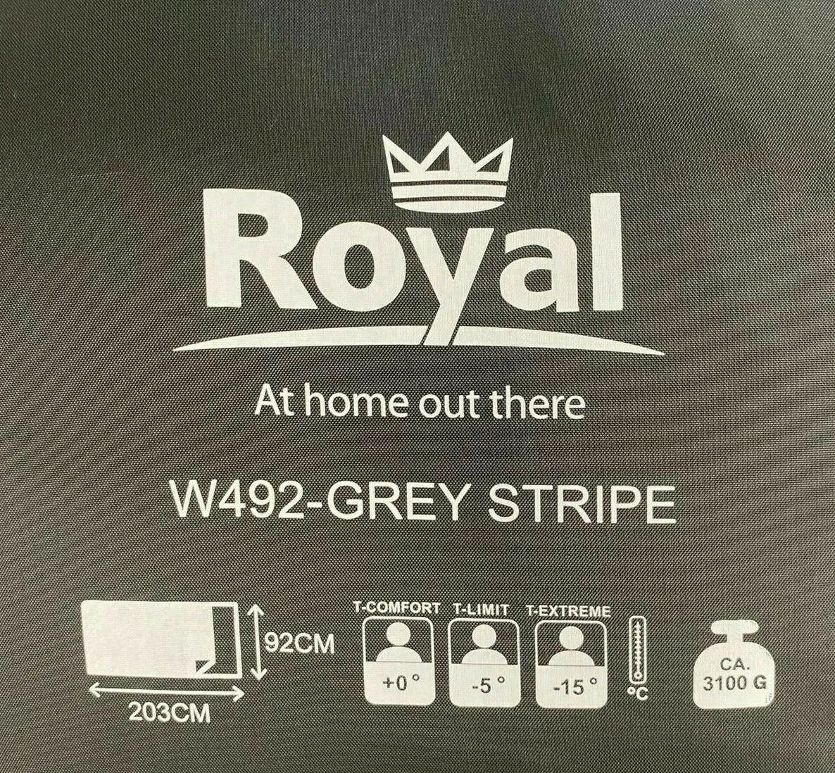 Royal Leisure 'Grey Stripe' Sleeping Bag W492 2022 5 Royal Leisure 'Grey Stripe' Sleeping Bag W492 2022 - Image 3