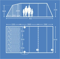 Kampa Croyde 6 AIR POLYCOTTON Package With Carpet And Groundsheet -Camping Essentials Shop s l500 1 41 1 2
