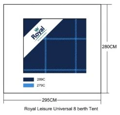 Royal Leisure Universal Luxury 3 Layer Tent Carpet 295cm X 280cm (Fits Buckland 8 ) W481